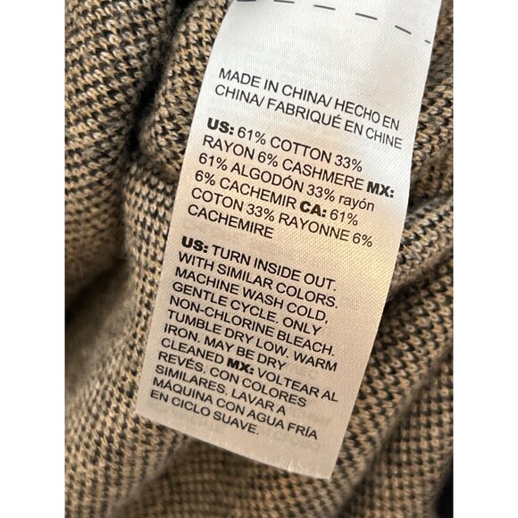 Chico's Leopard Print Mock Neck Sweater Tunic Side Button‎ Detail Size 1/ Medium - Picture 6 of 8